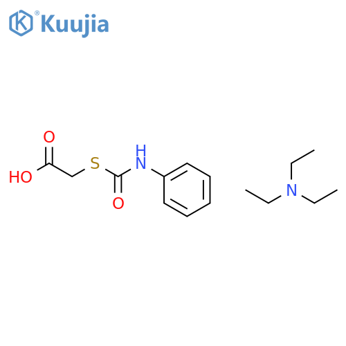 Acetic acid, [[(phenylamino)carbonyl]thio]-, compd. withN,N-diethylethanamine (1:1) structure