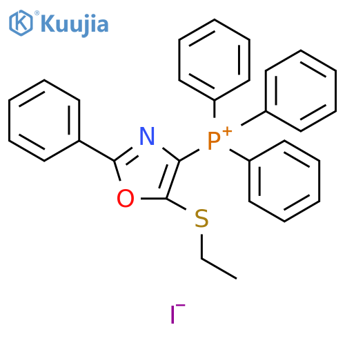 Phosphonium, [5-(ethylthio)-2-phenyl-4-oxazolyl]triphenyl-, iodide structure