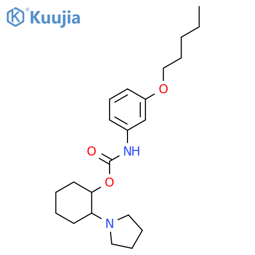 CARBAMIC ACID, [3-(PENTYLOXY)PHENYL]-, 2-(1-PYRROLIDINYL)CYCLOHEXYL ESTER structure
