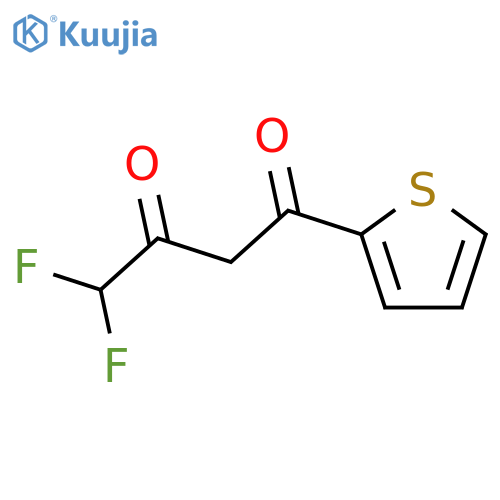 4,4-difluoro-1-(thiophen-2-yl)butane-1,3-dione structure