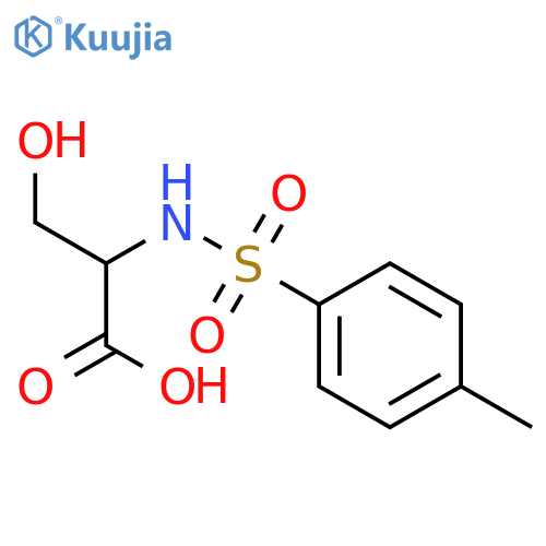 (2S)-3-hydroxy-2-(4-methylbenzenesulfonamido)propanoic acid structure