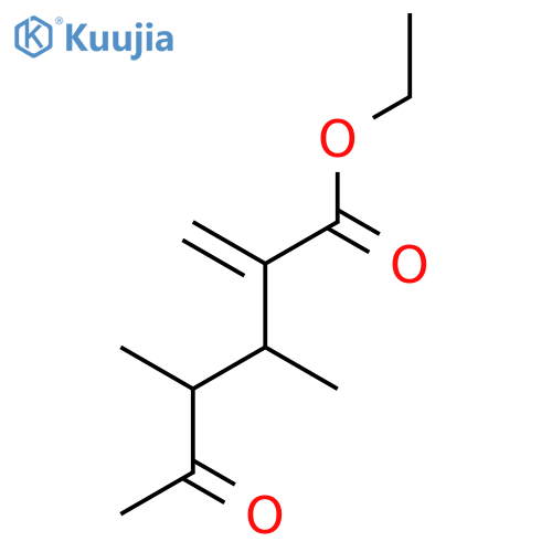 HEXANOIC ACID, 3,4-DIMETHYL-2-METHYLENE-5-OXO-, ETHYL ESTER structure