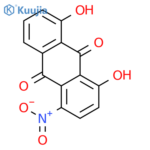 9,10-Anthracenedione, 4,5-dihydroxy-1-nitro- structure
