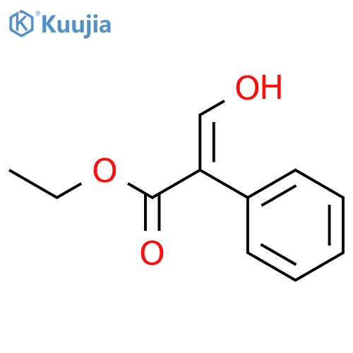 (E)-Ethyl 3-hydroxy-2-phenylacrylate structure