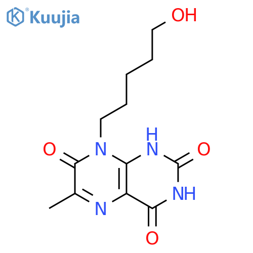 2,4,7(1H,3H,8H)-Pteridinetrione, 8-(5-hydroxypentyl)-6-methyl- structure