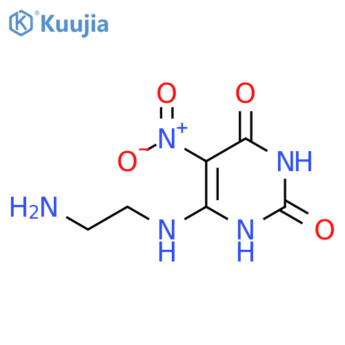 2,4(1H,3H)-Pyrimidinedione, 6-[(2-aminoethyl)amino]-5-nitro- structure