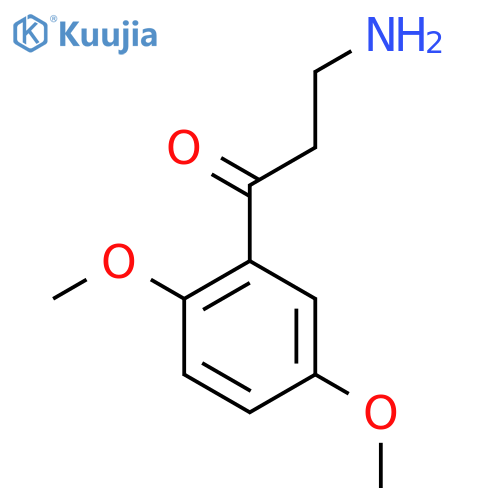 3-amino-1-(2,5-dimethoxyphenyl)propan-1-one structure