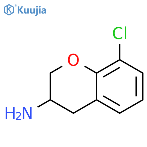 8-chloro-3,4-dihydro-2H-1-benzopyran-3-amine structure