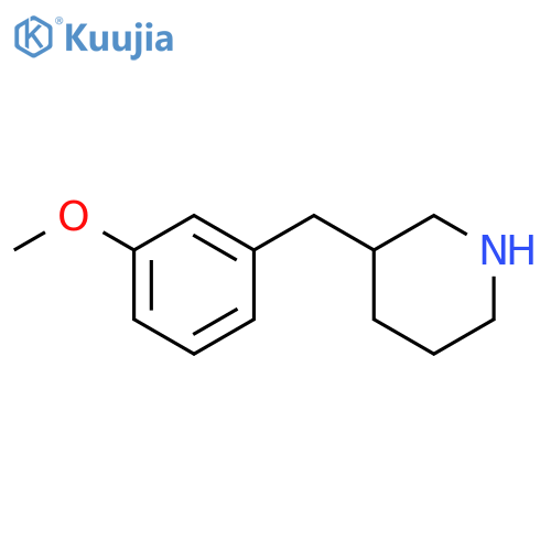 3-[(3-methoxyphenyl)methyl]piperidine structure
