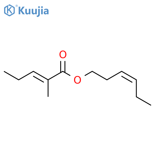 2-Pentenoic acid,2-methyl-, (3Z)-3-hexen-1-yl ester structure