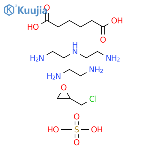 Hexanedioicacid,polymerwithN-(2-aminoethyl)-1,2-ethanediamine,(chloromethyl)oxiraneand1,2-ethanediamine,hydrochloridesulfate structure