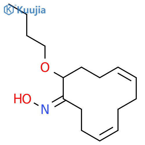 4,8-CYCLODODECADIEN-1-ONE, 12-BUTOXY-, OXIME structure