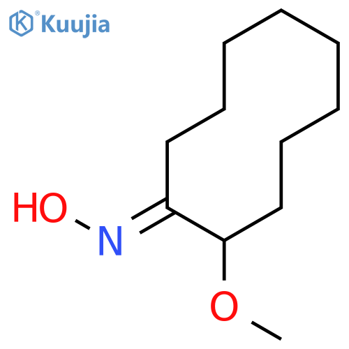 Cyclodecanone, 2-methoxy-, oxime structure