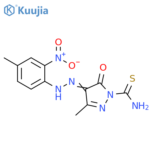 1H-Pyrazole-1-carbothioamide,4,5-dihydro-3-methyl-4-[(4-methyl-2-nitrophenyl)hydrazono]-5-oxo- structure