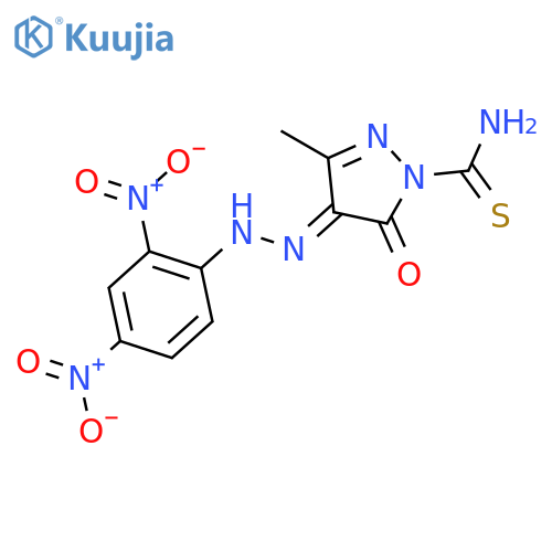 1H-Pyrazole-1-carbothioamide,4-[(2,4-dinitrophenyl)hydrazono]-4,5-dihydro-3-methyl-5-oxo- structure