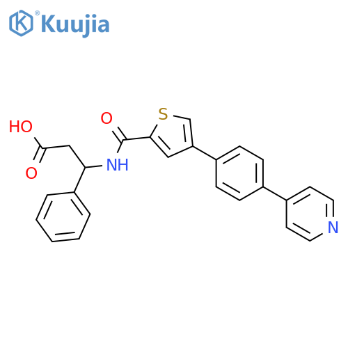 (3r)-3-phenyl-3-[({4-[4-(4-pyridinyl)phenyl]-2-thienyl}carbonyl)a Mino]propanoic Acid structure