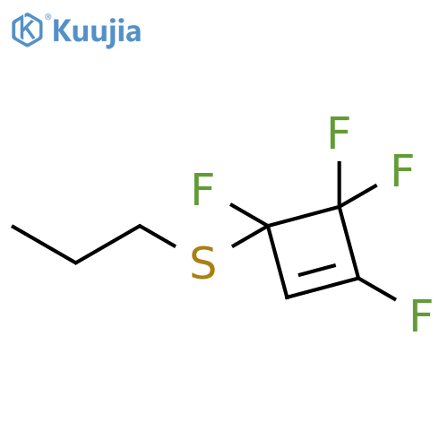 Cyclobutene, 1,3,4,4-tetrafluoro-3-(propylthio)- (9CI) structure