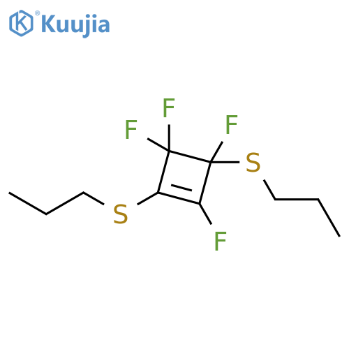 Cyclobutene, 1,3,3,4-tetrafluoro-2,4-bis(propylthio)- structure
