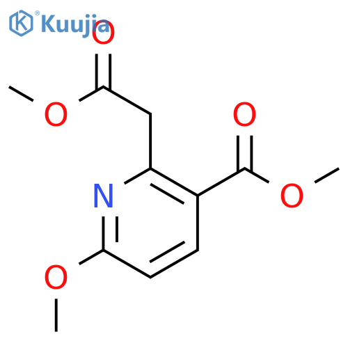 Methyl 6-methoxy-2-(2-methoxy-2-oxoethyl)nicotinate structure