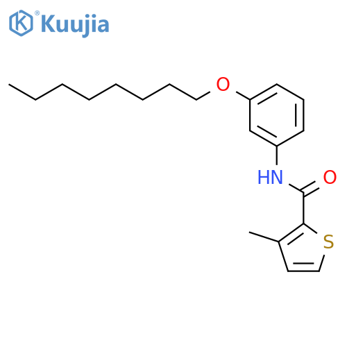 2-THIOPHENECARBOXAMIDE, 3-METHYL-N-[3-(OCTYLOXY)PHENYL]- structure