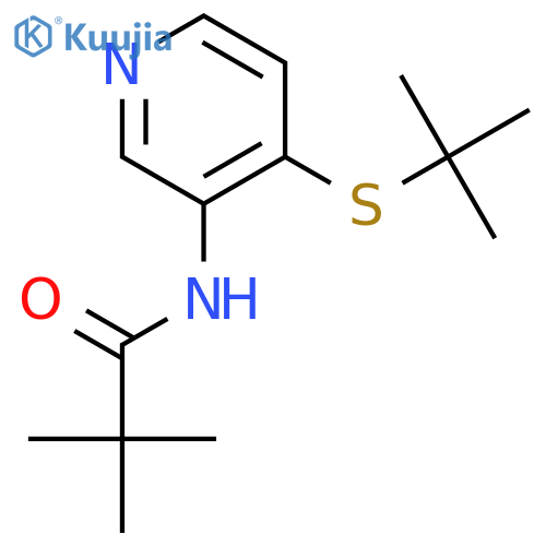 N-(4-tert-Butylsulfanyl-pyridin-3-yl)-2,2-dimethyl-propionamide structure