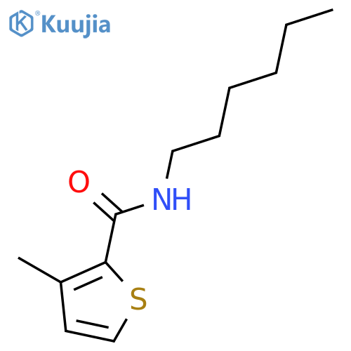 2-Thiophenecarboxamide, N-hexyl-3-methyl- structure