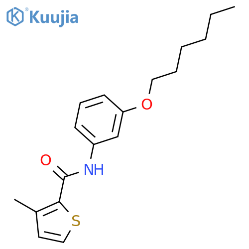 2-THIOPHENECARBOXAMIDE, N-[3-(HEXYLOXY)PHENYL]-3-METHYL- structure