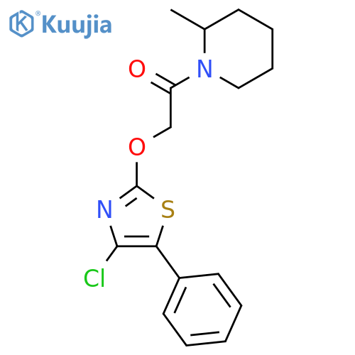 Piperidine, 1-[[(4-chloro-5-phenyl-2-thiazolyl)oxy]acetyl]-2-methyl- structure