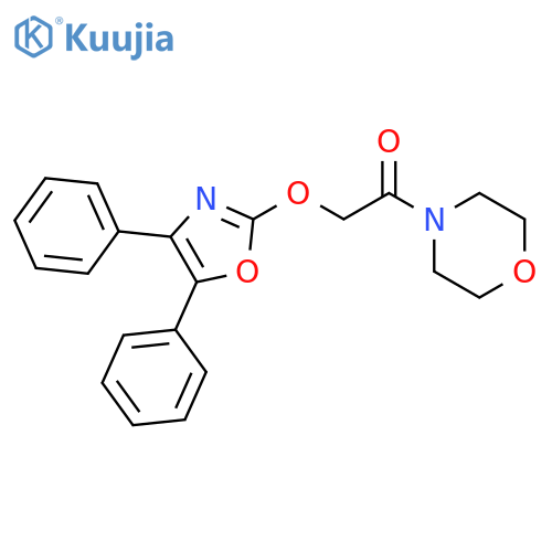 Morpholine, 4-[[(4,5-diphenyl-2-oxazolyl)oxy]acetyl]- structure