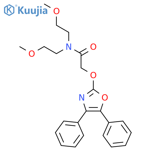 Acetamide, 2-[(4,5-diphenyl-2-oxazolyl)oxy]-N,N-bis(2-methoxyethyl)- structure