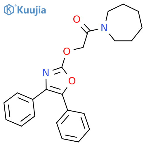 1H-Azepine, 1-[[(4,5-diphenyl-2-oxazolyl)oxy]acetyl]hexahydro- structure