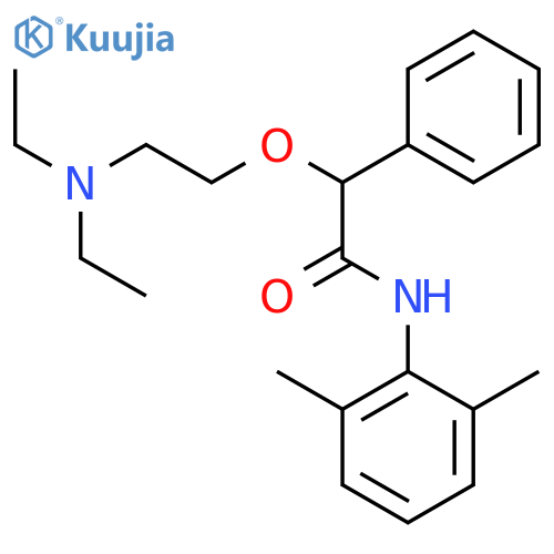 Benzeneacetamide, a-[2-(diethylamino)ethoxy]-N-(2,6-dimethylphenyl)- structure