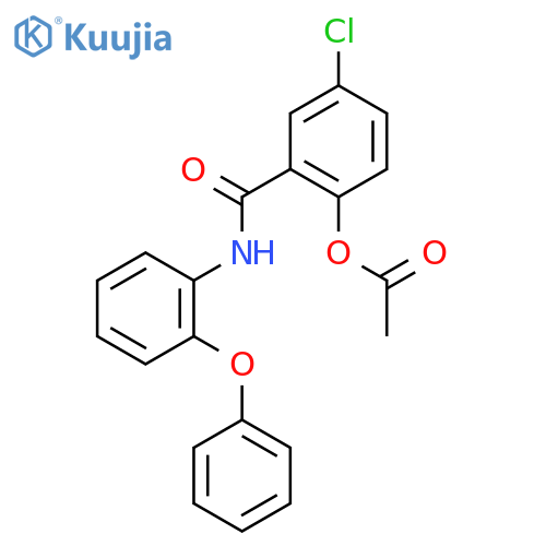 4-chloro-2-[(2-phenoxyphenyl)carbamoyl]phenyl acetate structure