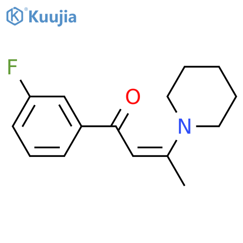 (2Z)-1-(3-fluorophenyl)-3-piperidin-1-ylbut-2-en-1-one structure