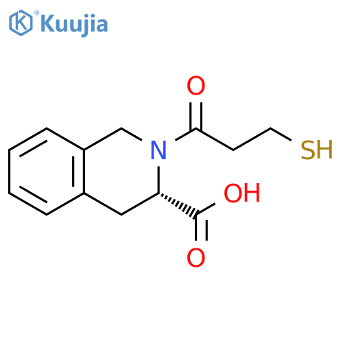 3-Isoquinolinecarboxylic acid, 1,2,3,4-tetrahydro-2-(3-mercapto-1-oxopropyl)-, (3S)- structure