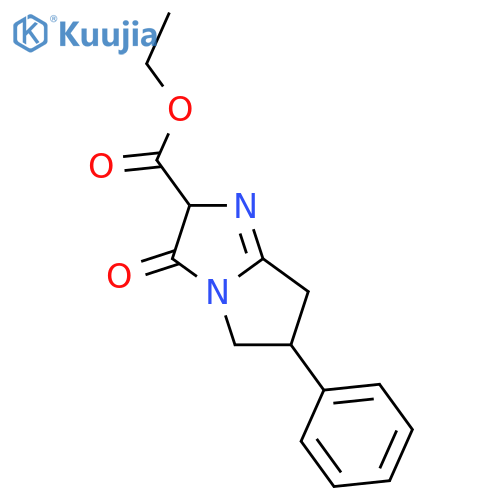 3H-Pyrrolo[1,2-a]imidazole-2-carboxylicacid, 2,5,6,7-tetrahydro-3-oxo-6-phenyl-, ethyl ester structure