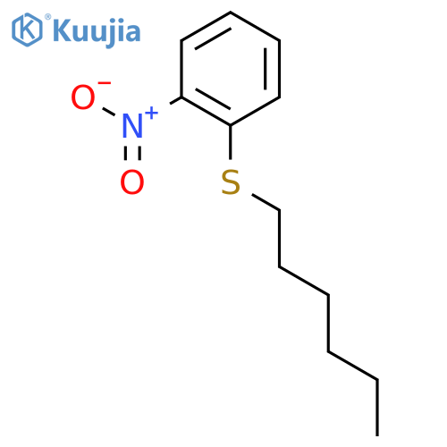 Benzene, 1-(hexylthio)-2-nitro- structure