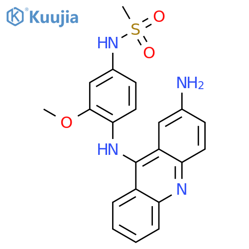 N-{4-[(2-aminoacridin-9-yl)amino]-3-methoxyphenyl}methanesulfonamide structure