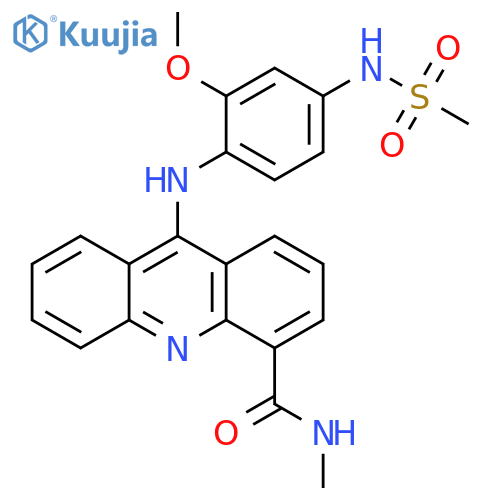 4-Acridinecarboxamide,9-[[2-methoxy-4-[(methylsulfonyl)amino]phenyl]amino]-N-methyl- structure