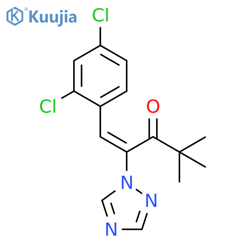 1-Penten-3-one,1-(2,4-dichlorophenyl)-4,4-dimethyl-2-(1H-1,2,4-triazol-1-yl)-, (1E)- structure