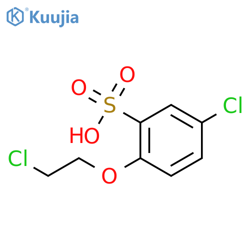 Benzenesulfonic acid, 5-chloro-2-(2-chloroethoxy)- structure