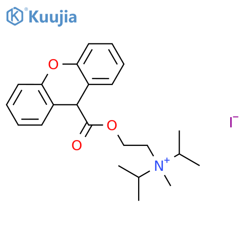 N-methyl-N-(propan-2-yl)-N-{2-[(9H-xanthen-9-ylcarbonyl)oxy]ethyl}propan-2-aminium iodide structure