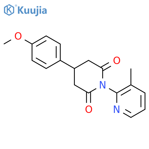 2,6-Piperidinedione,4-(4-methoxyphenyl)-1-(3-methyl-2-pyridinyl)- structure