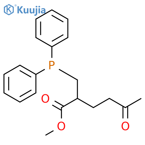 Hexanoic acid, 2-[(diphenylphosphino)methyl]-5-oxo-, methyl ester structure
