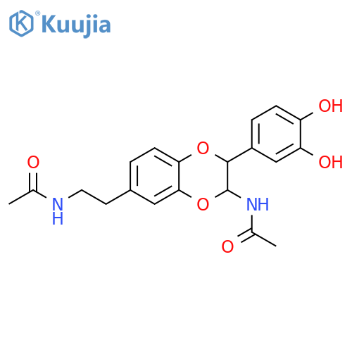 Acetamide, N-[2-[3-(acetylamino)-2-(3,4-dihydroxyphenyl)-2,3-dihydro-1,4-benzodioxin-6-yl]ethyl]- structure