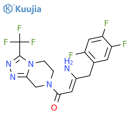 (2Z)-4-Oxo-4-3-(trifluoromethyl)-5,6-dihydro-1,2,4triazolo4,3-apyrazin-7(8H)-yl-1-(2,4,5-trifluorophenyl)but-2-en-2-amine structure