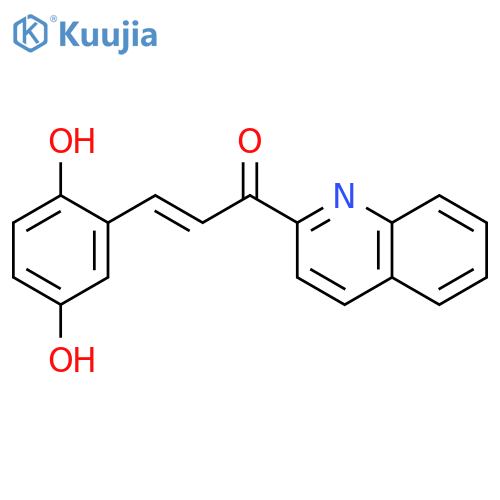 2-Propen-1-one, 3-(2,5-dihydroxyphenyl)-1-(2-quinolinyl)-, (2E)- structure