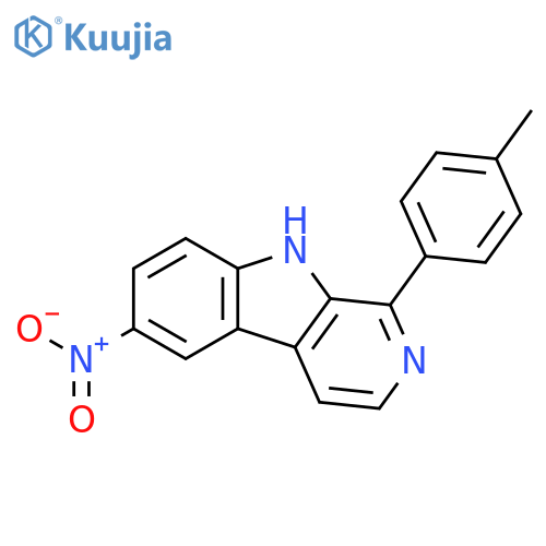 9H-PYRIDO[3,4-B]INDOLE, 1-(4-METHYLPHENYL)-6-NITRO- structure
