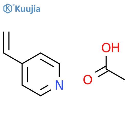 Acetic acid;4-ethenylpyridine structure