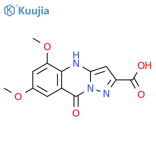 Pyrazolo[5,1-b]quinazoline-2-carboxylicacid, 4,9-dihydro-5,7-dimethoxy-9-oxo- structure